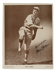 Max Carey Signed Photograph