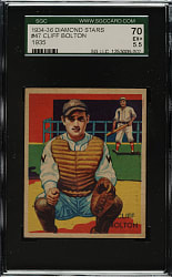 1934-1936 R327 Diamond Stars #47 Cliff Bolton SGC EX+ 70