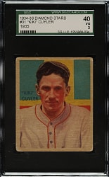 1934-1936 R327 Diamond Stars #31 Kiki Cuyler (1935 Green Back) SGC VG 40