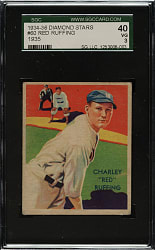 1934-1936 R327 Diamond Stars #60 Red Ruffing SGC VG 40