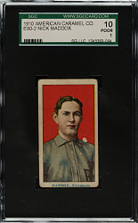 1910 E90-2 American Caramel Nick Maddox SGC POOR 10