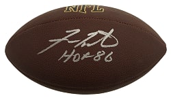 Fran Tarkenton Signed Football with "HOF 86'" Inscription