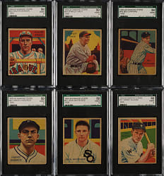 1934-1936 R327 Diamond Stars SGC VG/EX 50 Collection (6)