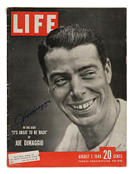 1949 Joe DiMaggio Signed "Life" Magazine