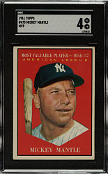 1961 Topps #475 Mickey Mantle MVP SGC VG/EX 4