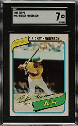 1980 Topps #482 Rickey Henderson Rookie SGC NM 7