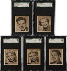 1948 Bowman "Movie Stars" SGC-Graded Collection (5)