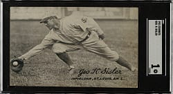 1921 Exhibits George Sisler SGC POOR 1