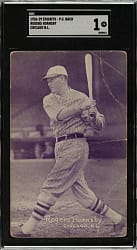 1926-1929 "Exhibit-Style Postcard-Back" Rogers Hornsby (Chicago) SGC POOR 1