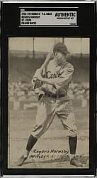 1926-1929 "Exhibit-Style Postcard-Back" Rogers Hornsby (St. Louis) SGC Authentic