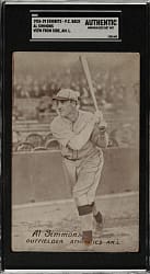 1926-1929 "Exhibit-Style Postcard-Back" Al Simmons View From Side SGC Authentic