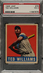 1948-1949 Leaf #76 Ted Williams PSA VG 3