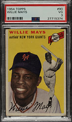 1954 Topps #90 Willie Mays PSA VG 3