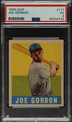 1948-1949 Leaf #117 Joe Gordon PSA VG 3