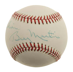 Billy Martin and George Steinbrenner Dual-Signed Baseball