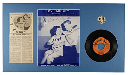 Circa 1956 "I Love Mickey" Sheet Music Title Page Signed by Mickey Mantle in Matted Display - JSA