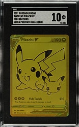 2021 Pokemon Sword & Shield Celebrations Ultra Premium Collection #145 Pikachu V Promo SGC GEM MINT 10