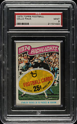 1975 Topps Football Unopened Cello Pack PSA MINT 9