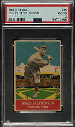 1933 R333 DeLong Gum #15 Riggs Stephenson PSA GOOD 2