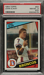 1984 Topps Football #63 John Elway Rookie PSA NM-MT 8 (PD)