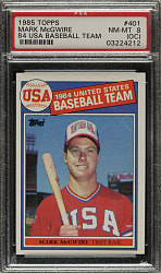 1985 Topps #401 Mark McGwire Rookie PSA NM-MT 8 (OC)