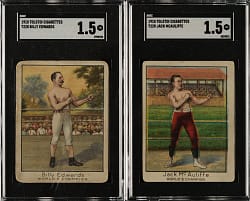 1910 T220 Tolstoi Champions Boxing Billy Edwards and Jack McAuliffe SGC FAIR 1.5 Pair