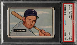1951 Bowman #87 Floyd Baker PSA NM-MT 8