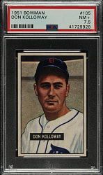 1951 Bowman #105 Don Kolloway PSA NM+ 7.5