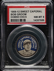 1909-1912 PX7 Sweet Caporal Domino Discs Bob Groom PSA NM-MT 8