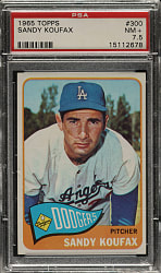 1965 Topps #300 Sandy Koufax PSA NM+ 7.5