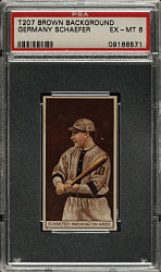 1912 T207 Brown Background Germany Schaefer PSA EX-MT 6
