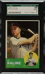 1963 Topps #25 Al Kaline SGC NM/MT 88