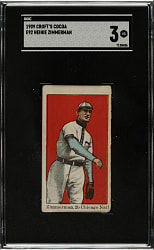 1909 E92 Croft's Cocoa Heinie Zimmerman SGC VG 3