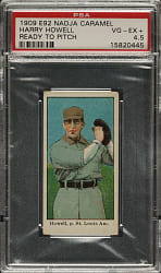 1909 E92 Nadja Caramels Harry Howell Ready To Pitch PSA VG-EX+ 4.5