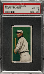 1909-1911 T206 White Border George McBride PSA VG-EX 4