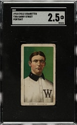 1909-1911 T206 White Border Gabby Street Portrait SGC GOOD+ 2.5 - Cycle 350 Back