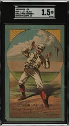 1882 H804-11 Cosack & Co. Trade Cards Left Fielder Edward Malley & Co. SGC FAIR 1.5
