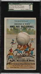 Circa 1880s H804-2A "Vertical Brownie Series" Baseball Trade SGC VG+ 45