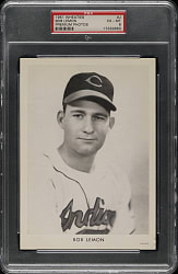 1951 Wheaties Premium Photos #J Bob Lemon PSA EX-MT 6