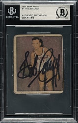 Signed 1951 Berk Ross "Hit Parade of Champions" Basketball #1-11 Bob Cousy Rookie - Beckett
