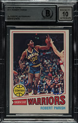 Signed 1977-1978 Topps Basketball #111 Robert Parish Rookie Beckett GEM MINT 10 Signature