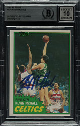 Signed 1981-1982 Topps Basketball #E75 Kevin McHale Rookie Beckett GEM MINT 10 Signature
