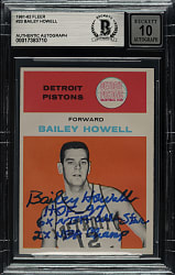 Signed 1961-1962 Fleer Basketball #20 Bailey Howell Rookie Beckett GEM MINT 10 Signature