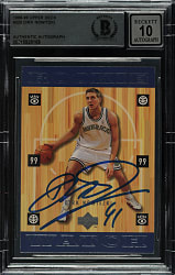 Signed 1998-1999 Upper Deck Basketball #320 Dirk Nowitzki Rookie Beckett GEM MINT 10 Signature
