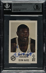 Signed 1968 Jack in the Box San Diego Rockets Elvin Hayes Rookie - Beckett