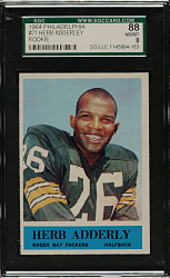 1964 Philadelphia Football #71 Herb Adderly Rookie SGC NM/MT 88