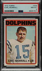 1972 Topps Football #308 Earl Morrall PSA NM-MT 8