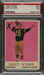 1959 Topps Football #23 Bart Starr PSA NM 7