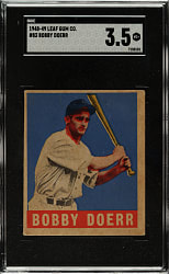 1948-1949 Leaf #83 Bobby Doerr SGC VG+ 3.5