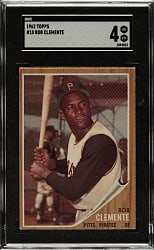 1962 Topps #10 Roberto Clemente SGC VG/EX 4